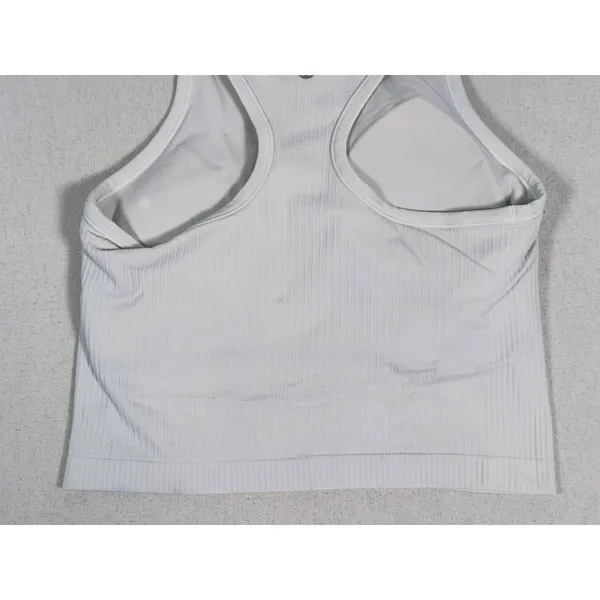 Lululemon Ebb To Street Racerback Crop Tank Size 6 White Ribbed Gym Yoga Pilates - Image 10