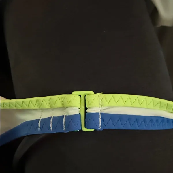 Aerie White with Blue and lime trim Bikini Top - Image 3