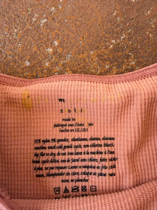 FREE PEOPLE MOVEMENT pink Cut It Out Long Sleeve sz xs/s - Image 3