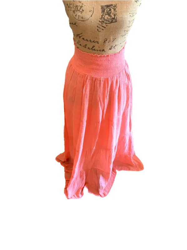 J Gee Lined Peasant Elastic Waistband Long Skirt Women’s Size L - Image 2