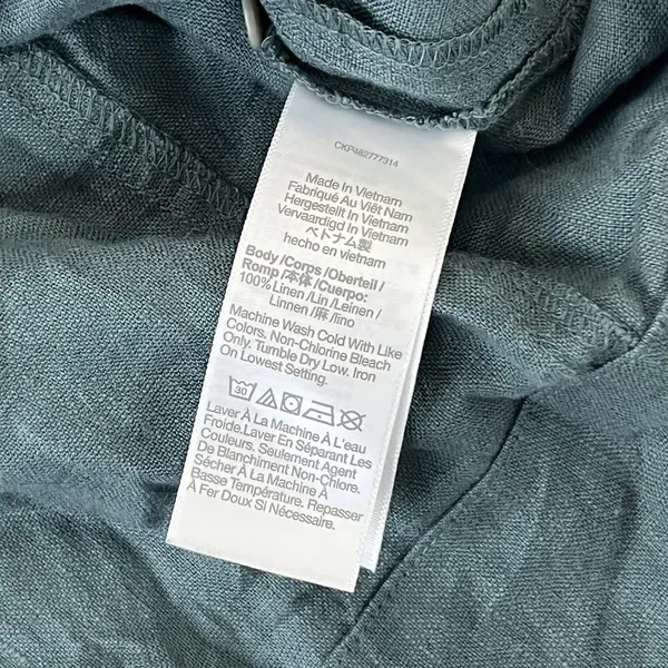 Madewell Womens Flap-Pocket Button Up Linen Shirt S Distant Mineral Quiet Luxury - Image 6