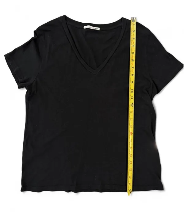 Reformation Organic Cotton Black V-Neck S - Image 4