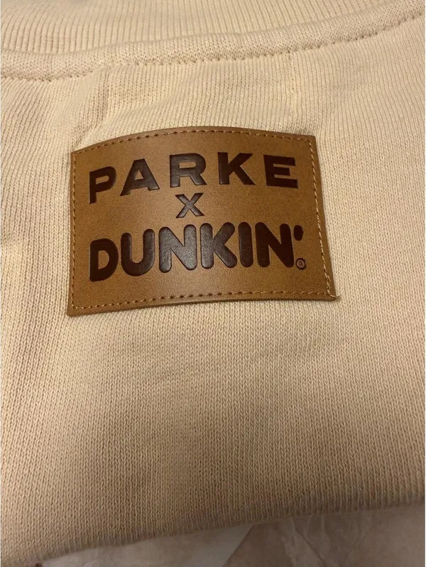 PARKE x Dunkin Varsity Mockneck Sweatshirt Latte Size Large NWT - Image 5