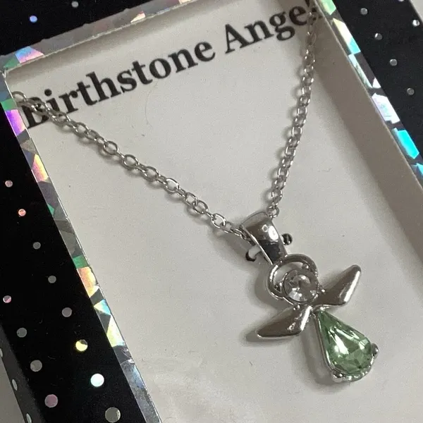 Birthstone Angel Peridot Necklace - Image 2