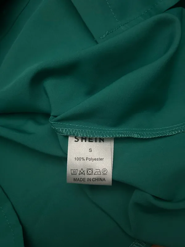 SHEIN green button up - Image 2