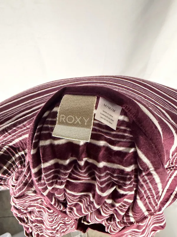 Roxy Burgundy and White Striped Dress - Image 3