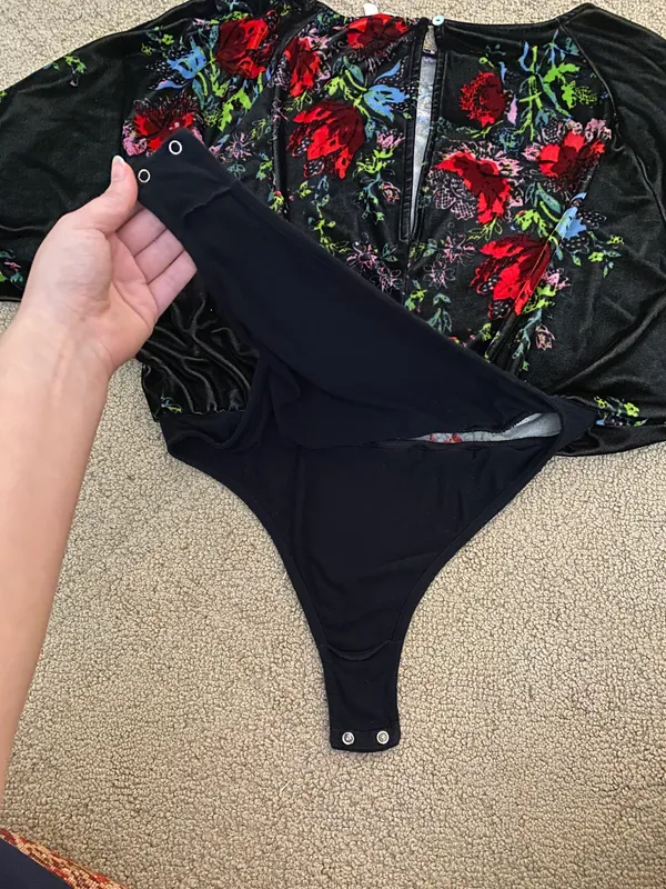 Free People Velvet Slouchy Bodysuit - Image 5