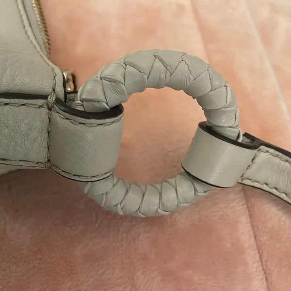 M K Stone colored pebbled leather. Excellent Condition. - Image 9