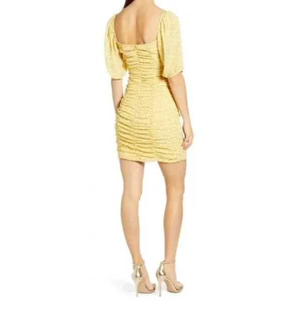 All in Favor Ruched Floral Mini Dress - Image 2