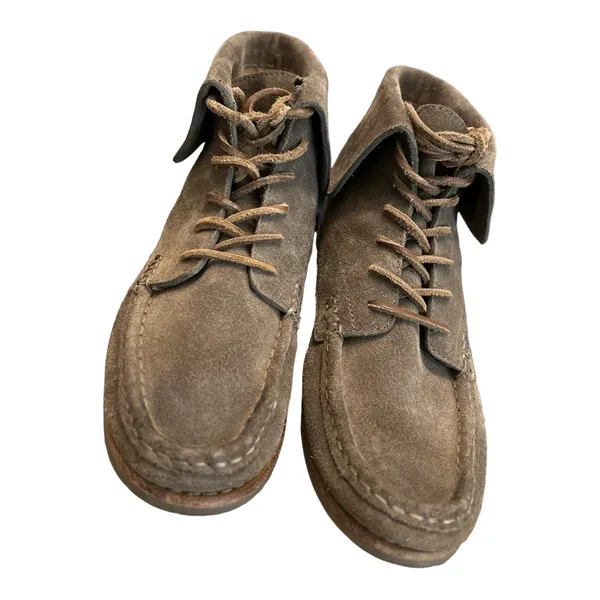 Frye Quincy Chukka Brown Suede Leather Laced Boat Deck‎ Boots shoes Sz 7 M - Image 11