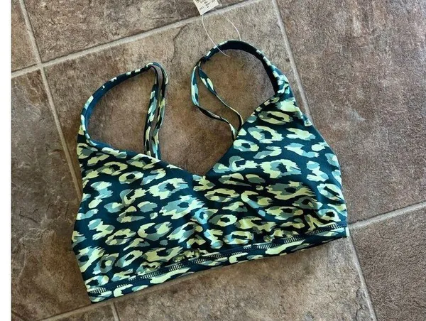 Offline By Aerie Goals Plunge Sports Bra Green Size Medium - Image 2