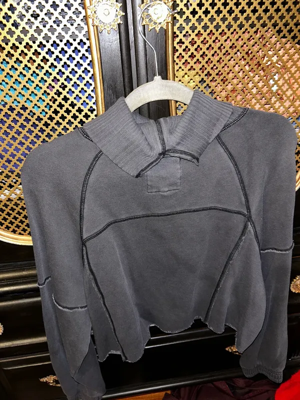 Aerie Sweatshirt Cropped Grey - Image 3