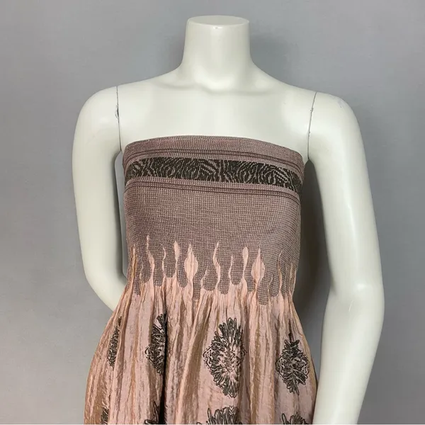Anthropologie Lapis Convertible Dress Skirt Shirred Smocked Strapless‎ One Size - Image 4