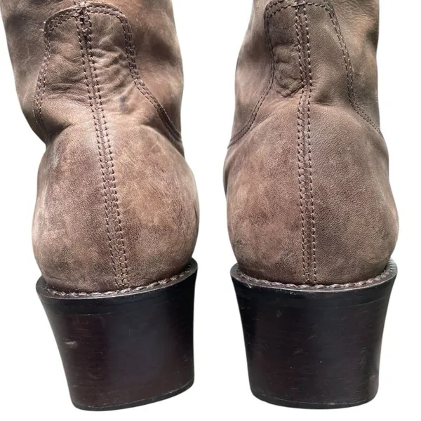 Diba Nubuck Leather Mid Calf Square Toe Western Boots Distressed Boho Festival 9 - Image 13
