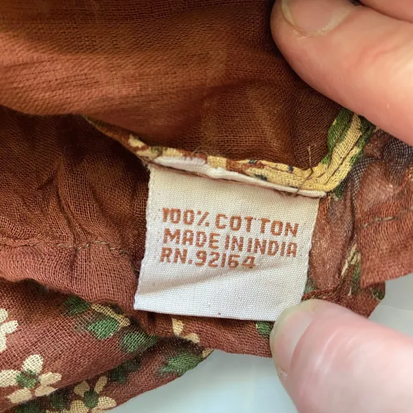 Studio East Cotton Boho Relaxed Prairie Peasant Sleeveless Brown Dress M - Image 7