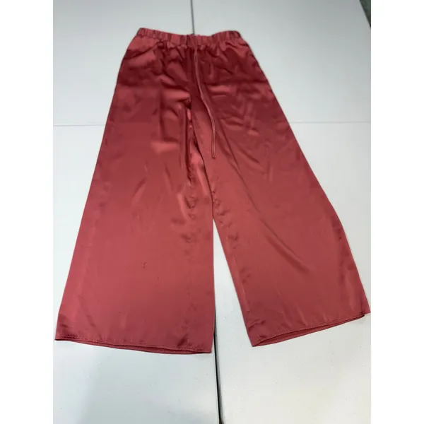 Rosetta Getty Wide Leg Satin Pull On Pants XL - Image 6