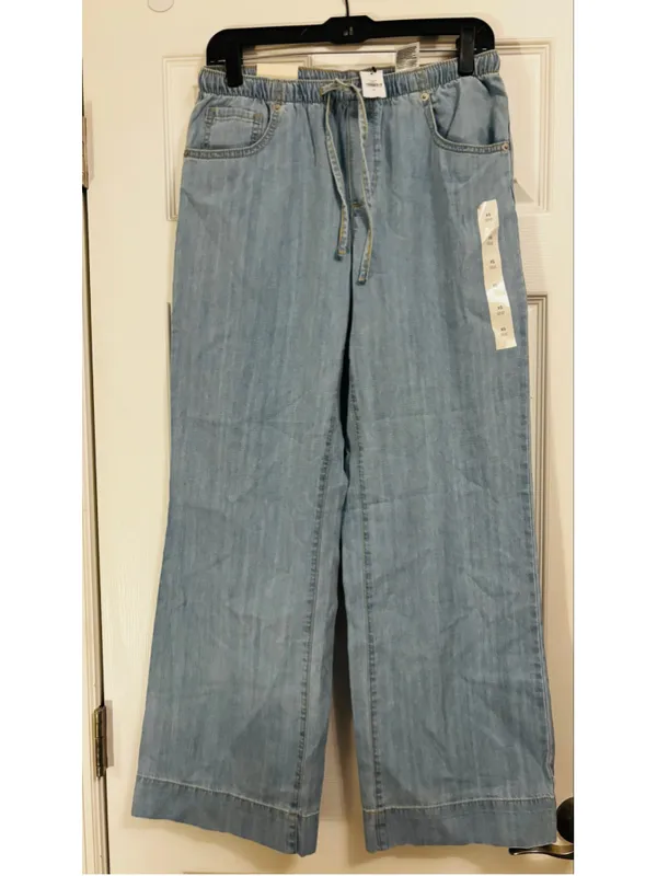 Banana Republic Wide Leg Jeans Size XS Light Blue - Image 2