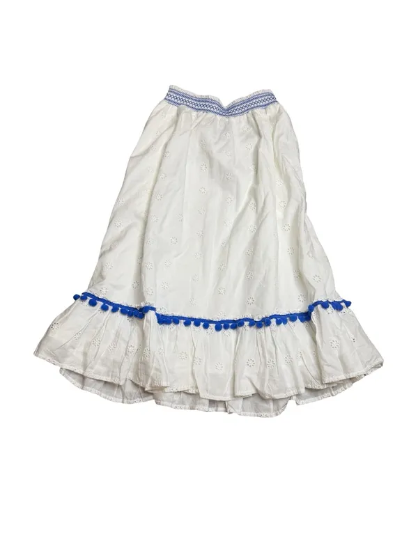 🌊 J.Crew Eyelet‎ Ruffle Midi Skirt Small NWT Boho Coastal 🌊 - Image 2