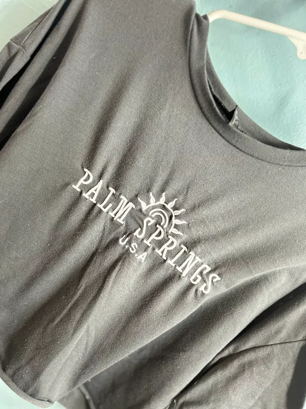 PALM SPRINGS CROP TEE Gray Size M - Image 3