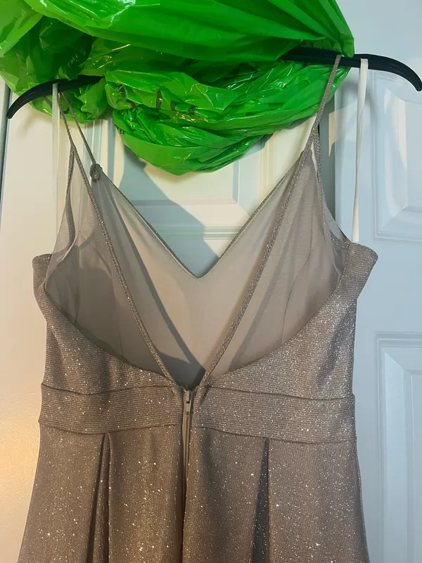 Windsor Champagne Sparkly Prom Dress - Image 3