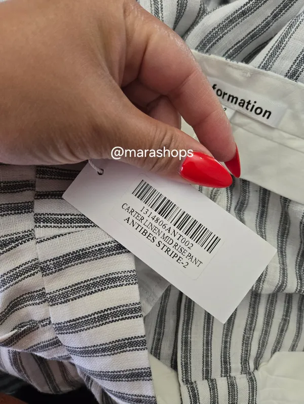 Reformation Carter Linen Mid Rise Pant - Image 7