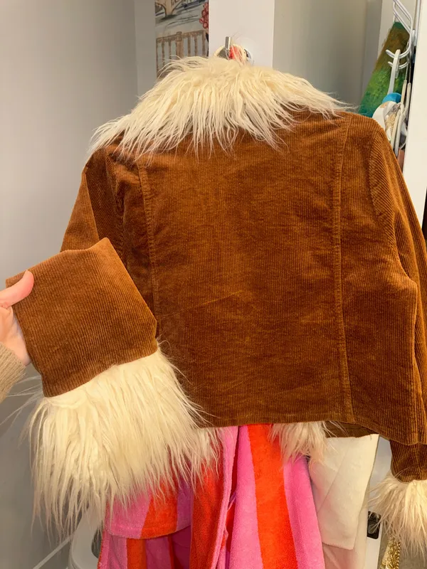 Show Me Your Mumu Pennylane Cropped Brown Coat - Image 3