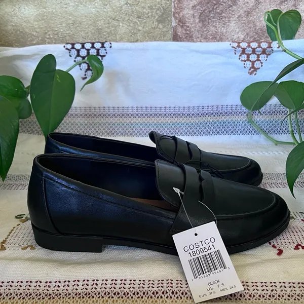 NEW Kensie Women’s Slip-On Gitty Dark Academia Penny Black Loafers, Size 7.5M - Image 5