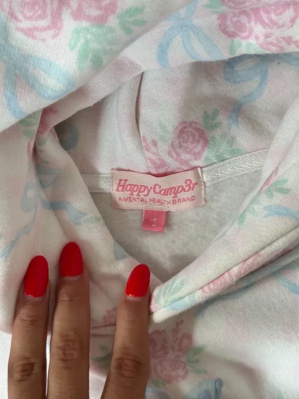 💙 Happy Camp3r Laced With Love Floral Bow Hoodie 💙 BRAND NEW— SOLD OUT - Image 4