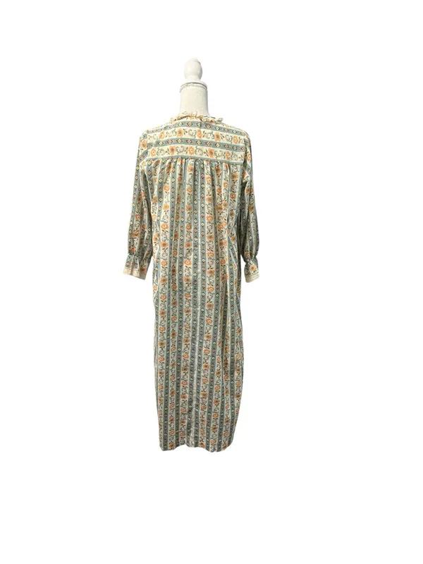 Vintage Sears Floral Nightgown 1970s Lace Trim Granny core Cottage Core 32/34 - Image 4