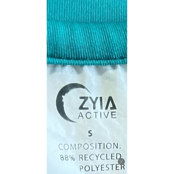 ZYIA ACTIVE Teal Chill Long Sleeve‎ T-Shirt Perforated Workout Top Size Small - Image 4