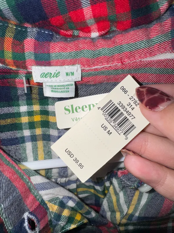 Aerie Pajama Top Flannel - Image 2