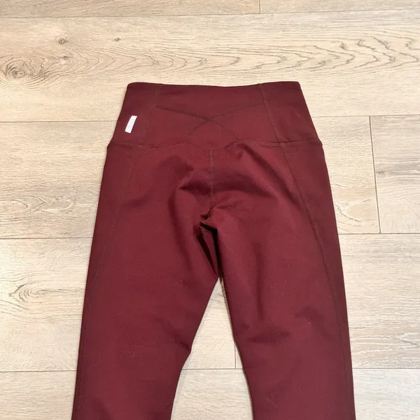 Zella Yoga Pants‎ Womens Size XSmall XS Maroon Pull On Stretch Activewear - Image 4