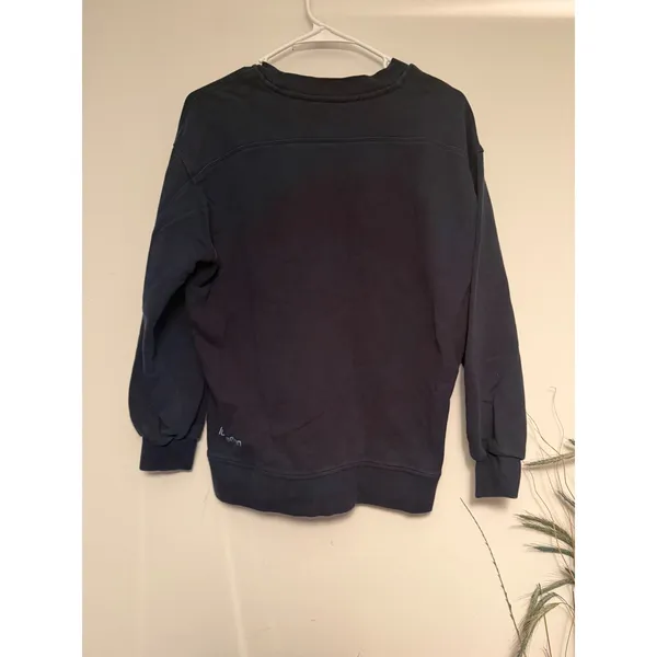 Lululemon Perfectly Oversized Crewneck Sweatshirt Navy Blue Long Sleeve Pullover - Image 3