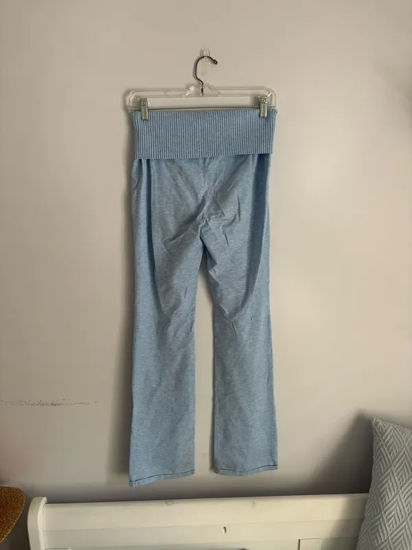 Sunday Best Aritzia blue fold over leggings - Image 2