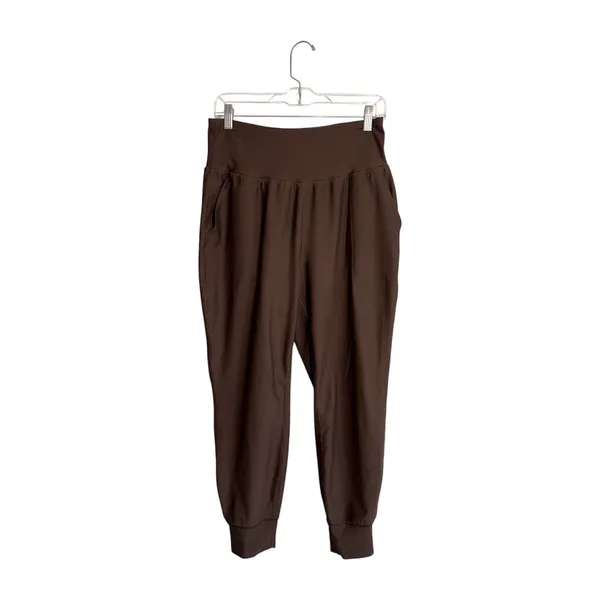 Old Navy Active Powersoft Go Dry Joggers Brown High Rise Pocket - Image 2