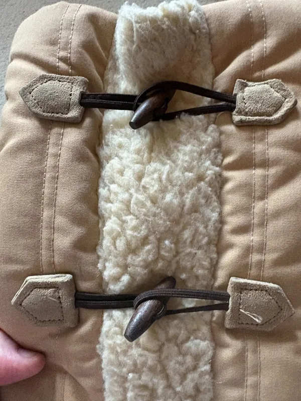 Vintage Hush Puppies tan women's winter boots suede crepe sherpa-lined size 8 - Image 4