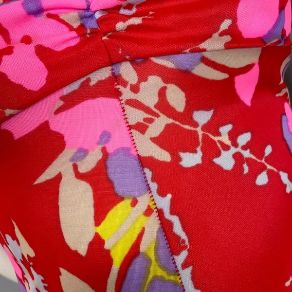 Vintage Saks Fifth Avenue‎ Dress Nightgown Floral Vibrant Gathered Bodice Slinky - Image 11