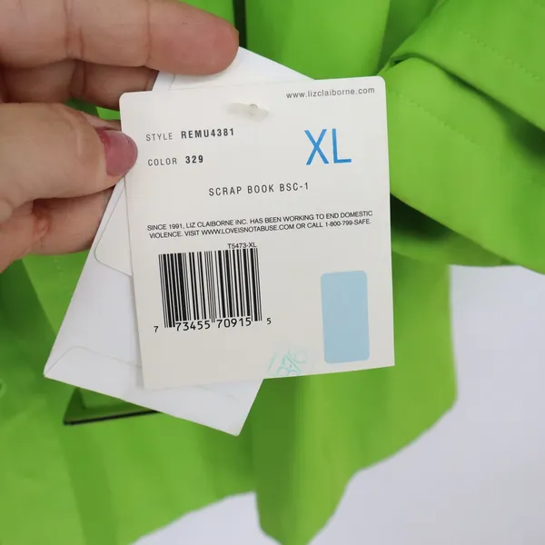Liz Claiborne Trench Coat Womens XL Green Water Repellent Belted NWT - Image 4