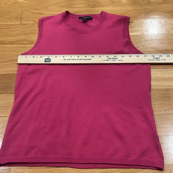 Lands’End women’s pink crew neck sleeveless sweater size small (6/8) . - Image 5
