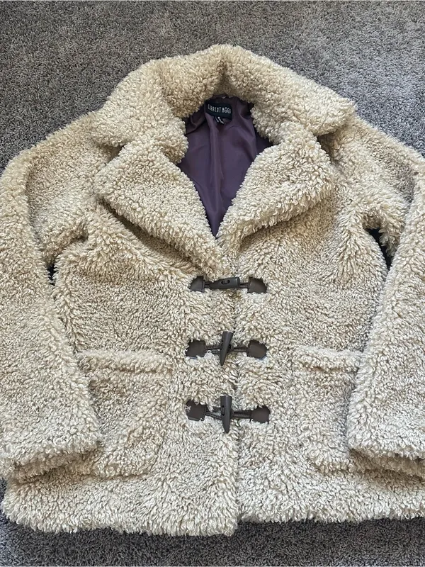 Dolls Kill Cream Teddy Toggle Coat - Image 2