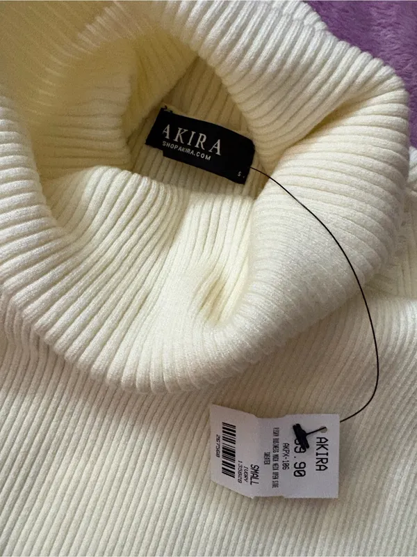 Women’s Cream Ribbed Knit Sleeveless Sweater with Tie Waist and Open Side - Image 2