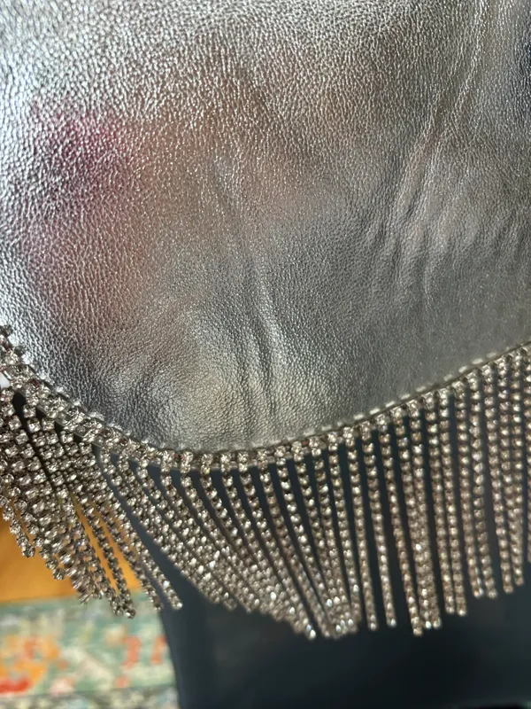 Forever 21 Silver Metallic Rhinestone Purse - Image 3