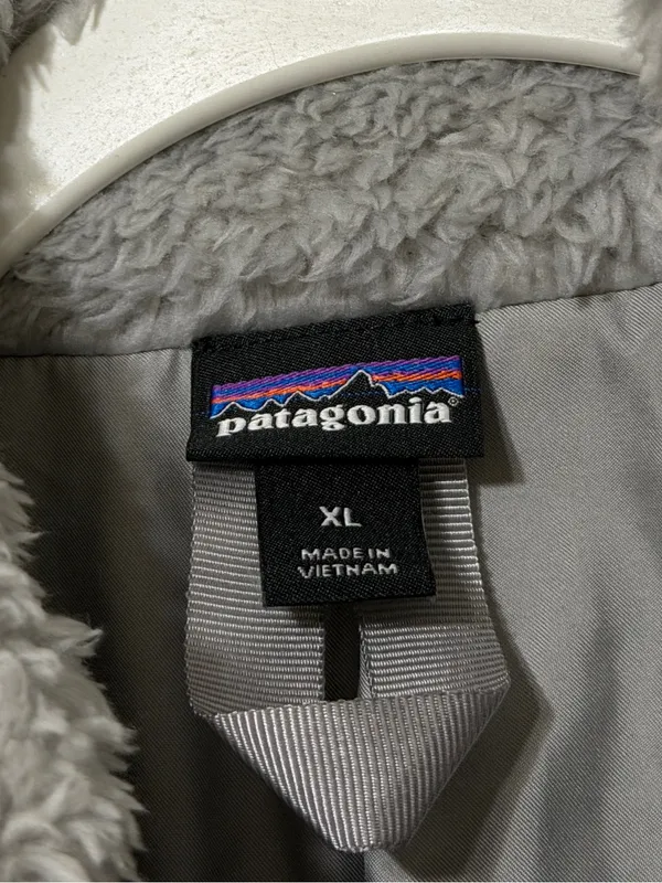 Patagonia Women's Los Gatos Fleece Jacket in Salt Grey Size XL Full Zip - Image 3