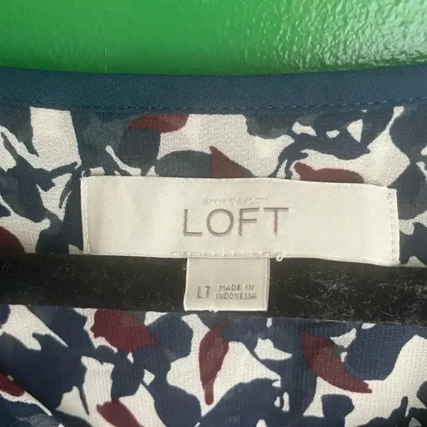 LOFT CLEARANCE Sheer Blouse Large Tall Dressy‎ Work Shirt - Image 3