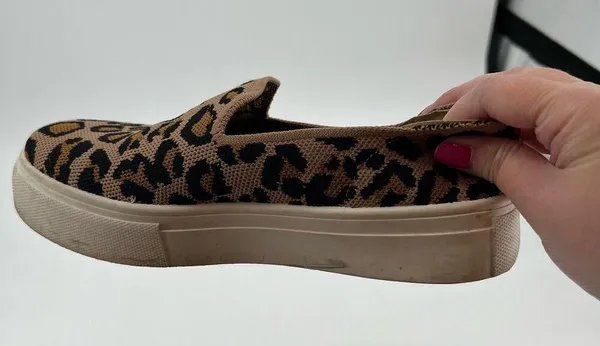 Steve Madden Mailer MALR01S1 Leopard Print Slip on sneaker Shoe Size 8 Knit Top - Image 10