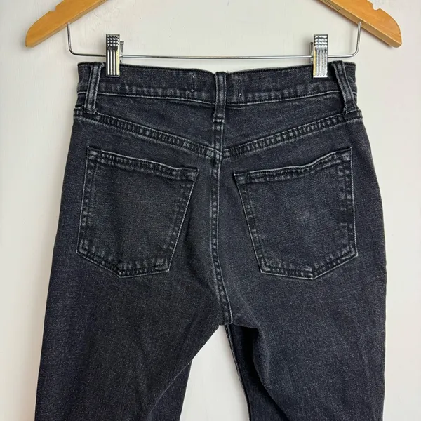 Abercrombie & Fitch Split Hem Jeans Sz 25 Black Denim Skinny High Rise - Image 12