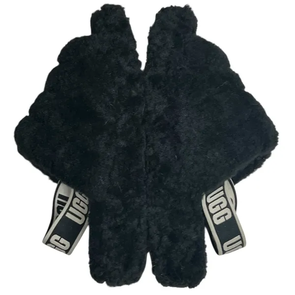 Ugg Fluff Yeah Slide Slippers Womens 8 Black Plush Sheepskin‎ Logo Soft Fur Cozy - Image 7