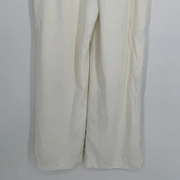 Abercrombie & Fitch Sloane Tailored Pant 27 Cream Linen Blend Quiet Luxury - Image 11