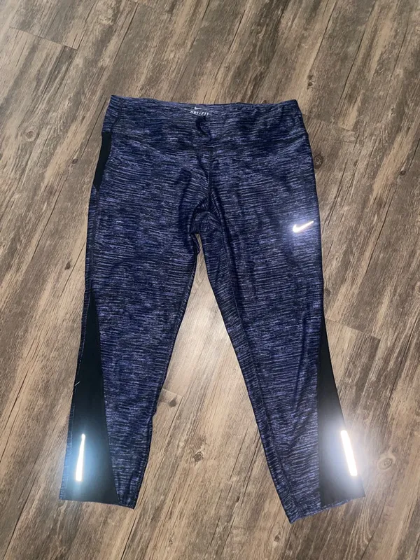 Nike Dri-FIT Blue Athletic Leggings - Image 2