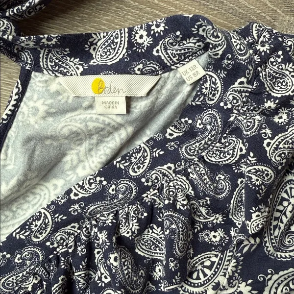 BODEN Ruffle Jersey Maxi Dress 8 Blue - Image 9